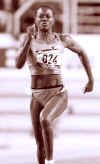 Velenje - June 2003 - AZS Cup - Merlene winning a 100 m race