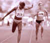 Merlene winning a 100 m race in Velenje - June 22.2003