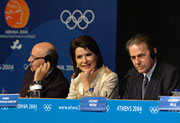 From the Press Conference given by IOC President Dr Jacques Rogge.  ATHOC/PHOTO: D.KALOPISIS