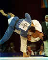Picture of judokas competing. Photo: Allsport