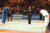 Picture of judokas performing the opening ceremonial bow.  ATHOC