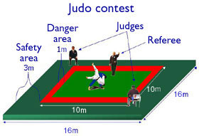 Sketch of the Judo mat (tatami)