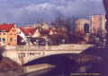 One of several bridges across Ljubljanica